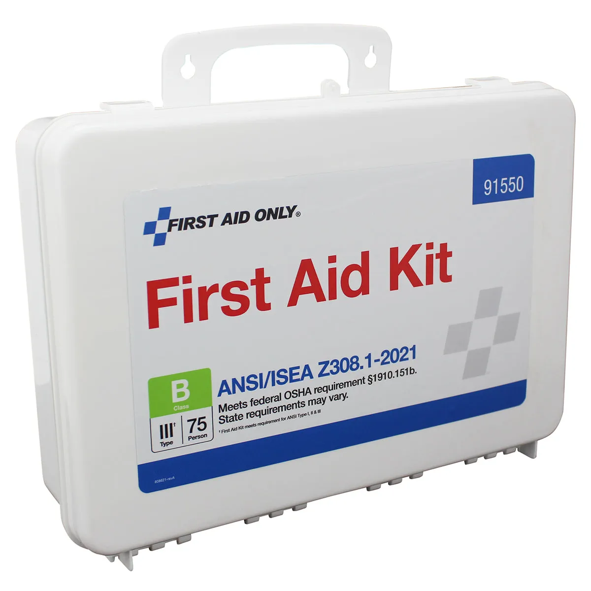 50 Person Transportation Unitized Plastic First Aid Kit, ANSI B, ANSI 2021 Compliant