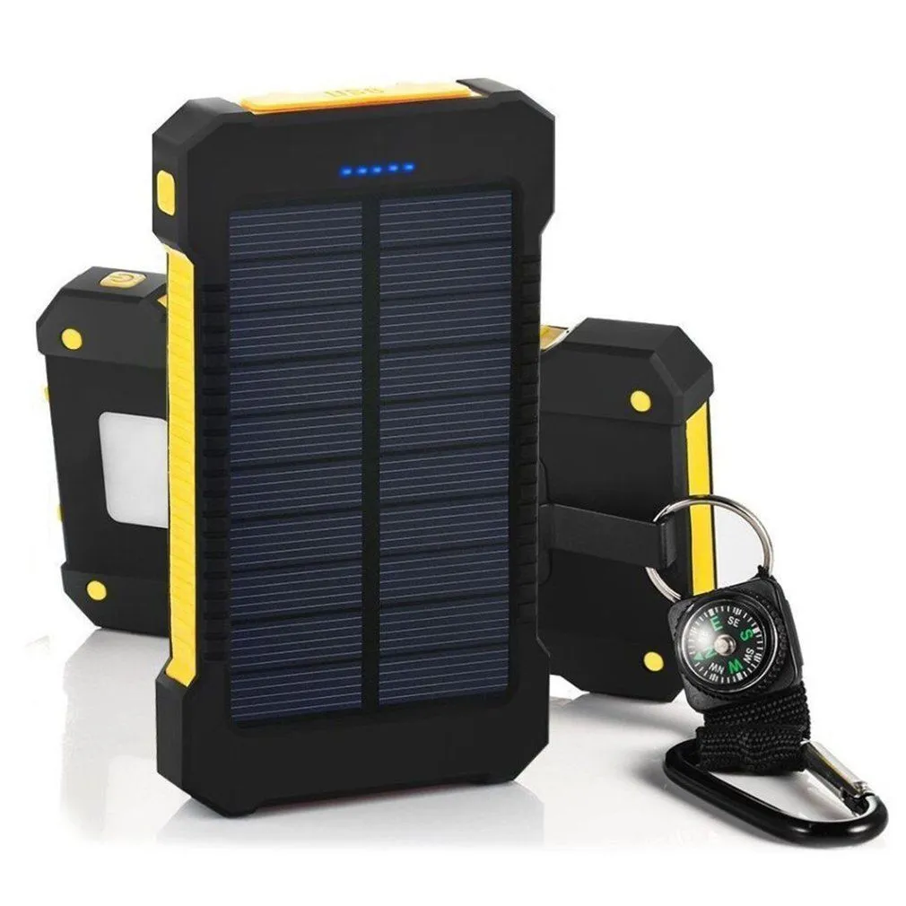 50000mah Dual USB Solar Power Bank Portable External Battery Phone Charger AU