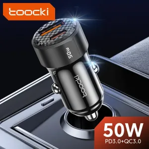 50W PD Type C USB Car Charger - Fast Charging
