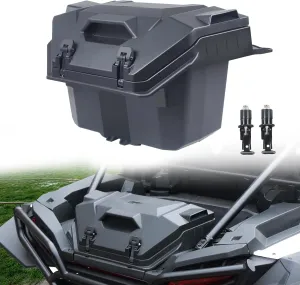 55 QT Rear Cargo Box Compatible with 2024 2025 Polaris RZR XP 1000/ XP 4 1000 Accessories UTV Water Resistant Rear Cargo Storage Box with Two Lockable Latches Replacement for 2884525