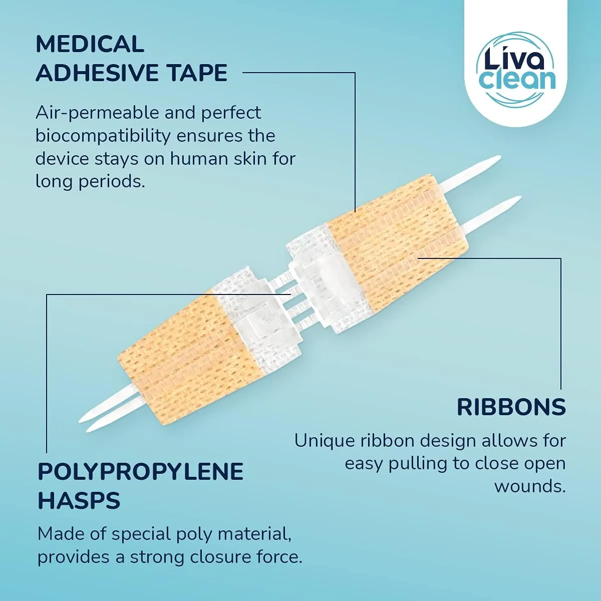 (6 CT) 1 X 3.7” Wound Closure Strips - Zip Stitch Wound Closure Kit - Butterfly Kit Device Zip Tie Skin Closuing Butterfly Bandaids Adhesive Injury-Closing Glue Steri Strips Bandages Sutures