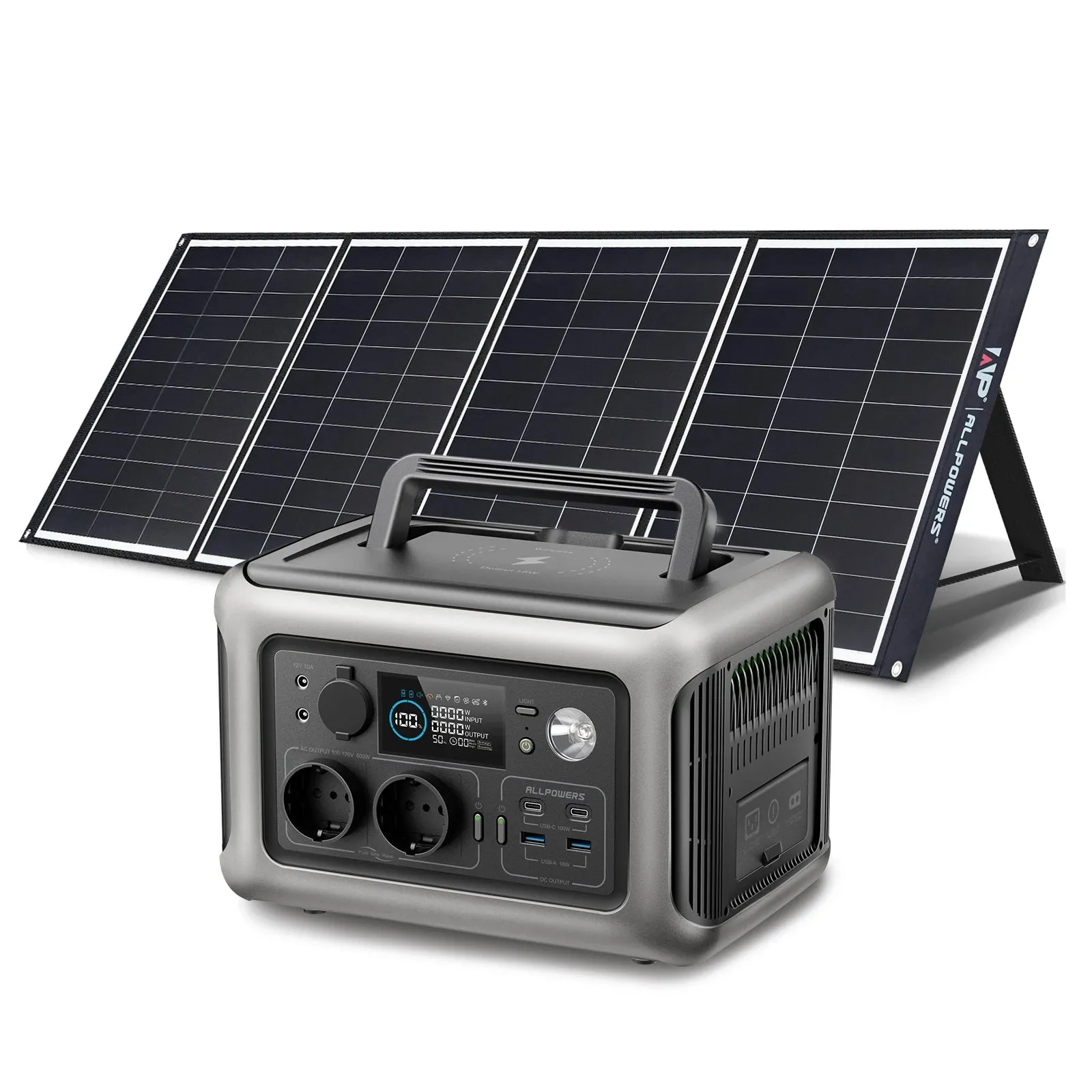 600W Solar Generator Panel 299Wh Portable Power Station For Camping