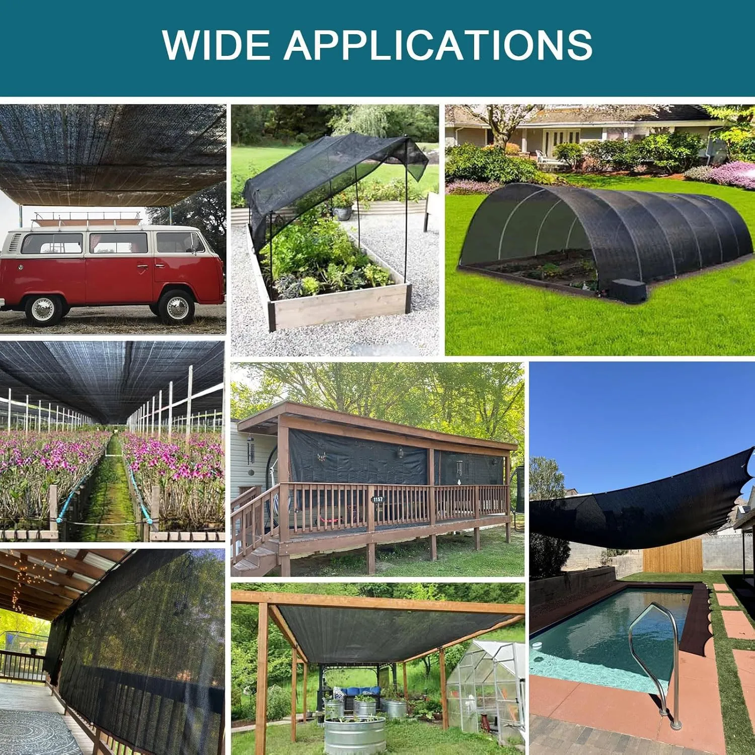 6.5x39ft 90% Shade Cloth, Chicken Coop Shade Cover,Sturdy Sunblock Mesh Tarp with Grommets for Patio Plants Greenhouse Kennel Porch Pergola Sun Protection Neting Cover