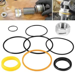 7135551 Tilt Hydraulic Cylinder Seal Kit for Bobcat Skid Steer Loader 630 641 642 643 653 730 731 732 741 742 743 751 753 7753 843 853 Replaces 6804605