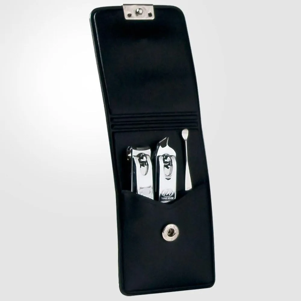 777 THREE SEVEN Manicure Set (3 pcs) TS-78C, Ear Pick, Cuticle Trimmer, Nail Clipper, Made in Korea, Pedicure Grooming Kit Set