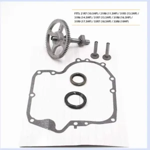 793880 84005207 Camshaft Replacement for Briggs & Stratton 793583 792681 791942 795102 Crankcase Camshaft Kit with 697110 Gasket 795387 Oil Seal 690564 Valve Tappet