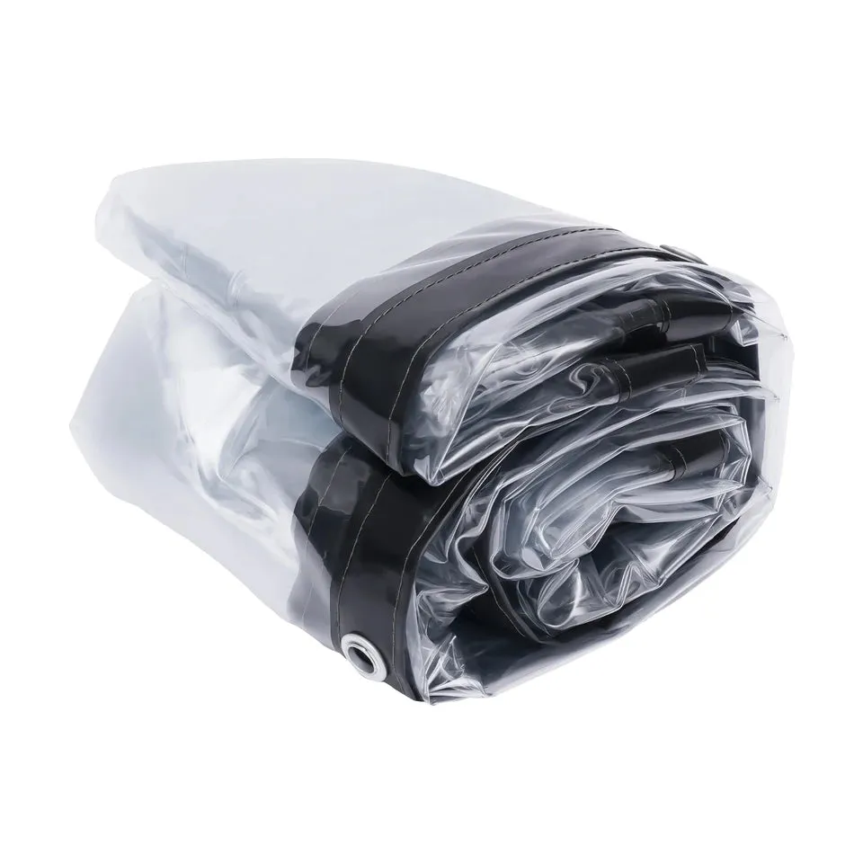 8 * 16ft Rainproof Tarpaulin Outdoor Clear Curtain 0.5mm Thickness Clear PVC Tarpaulin Cloth Waterproof Clear Awning Vinyl