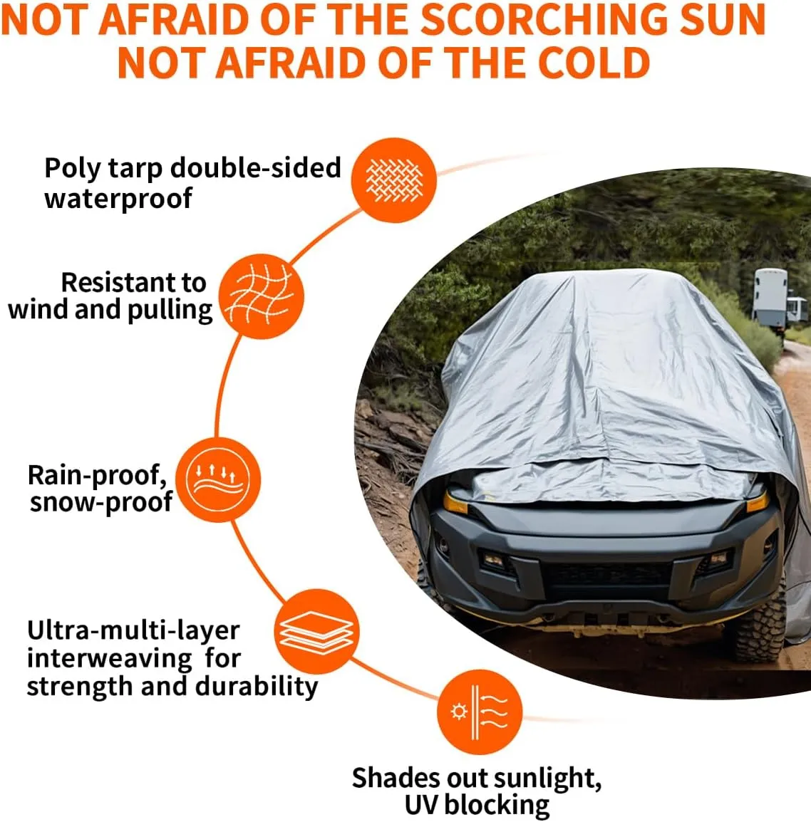 8'x10' Heavy Duty Tarp, 10Mil Silver Waterproof Tarps with Grommets, UV Resistant, Poly Tarpaulin with Reinforced Edges, Cover for Car, Roof, Camping