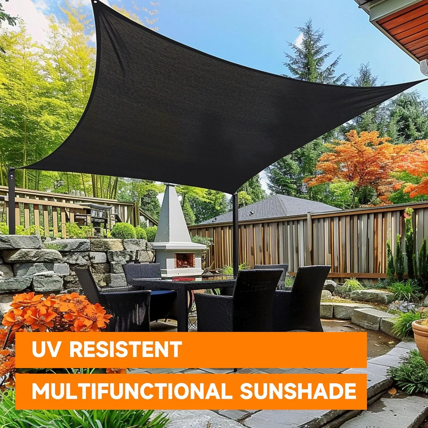 90% Shading Rate 20'x20' Black Shade Cloth,UV Resistant Durable Mesh Tarp with Grommets&Reinforced Edges, Shade Net Using for Plants Cover, Greenhouse, Dog Kennel, Patio, Chicken House