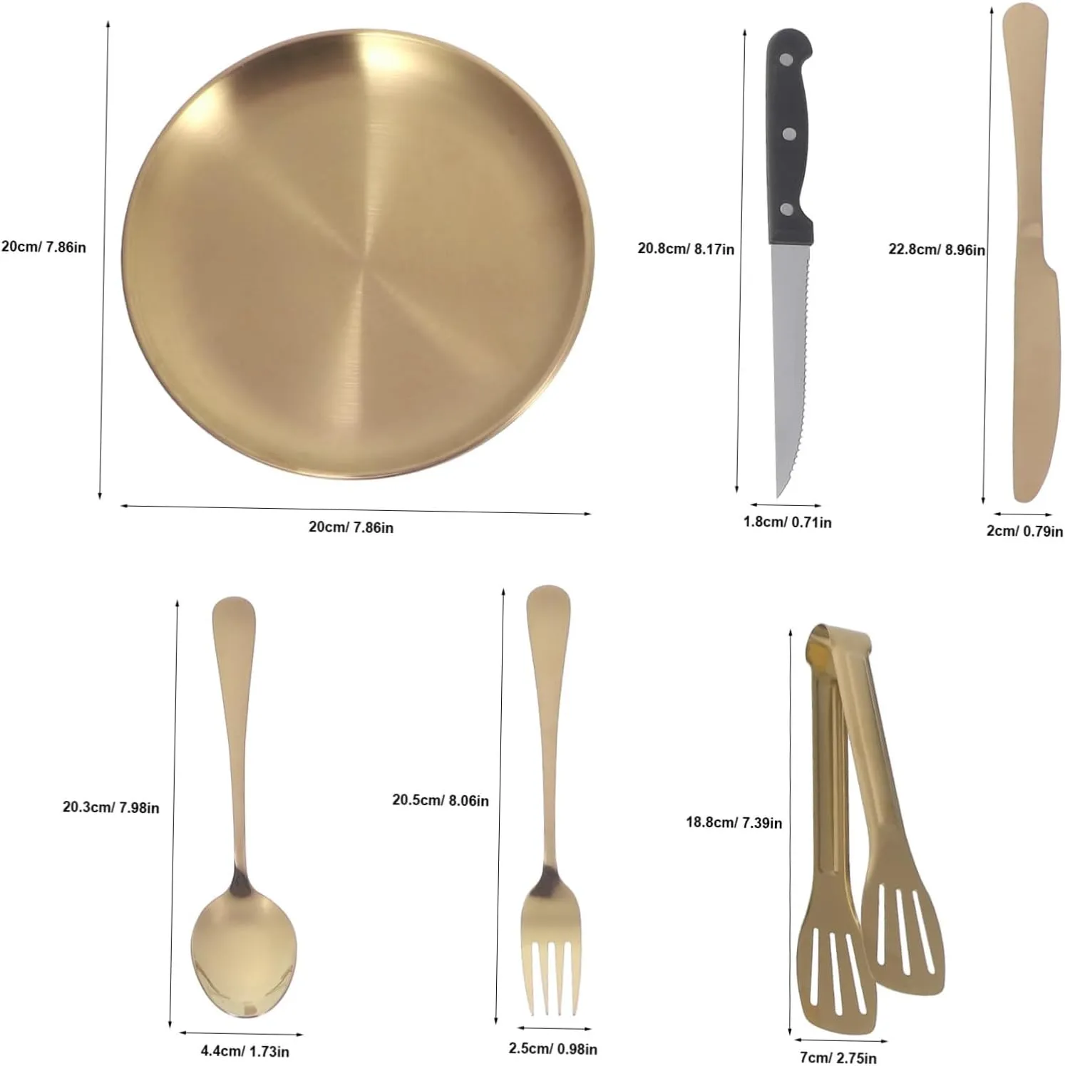 ABOOFAN 1 Set Stainless Steel Camp Tableware with Portable Carrying Case Metal Utensil Kit for Outdoor Dining for Camping Picnics and Travel Adventures
