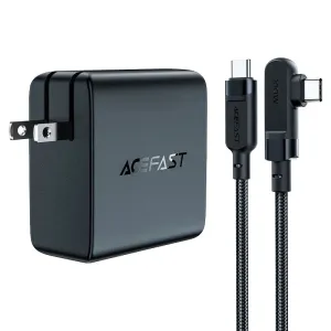 Acefast A39 PD100W GaN 3*USB-C USB-A charger set US – Black