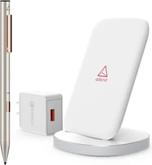 Adonit Note Palm Rejection Stylus & Stand 10W Bundle (Gold&White)