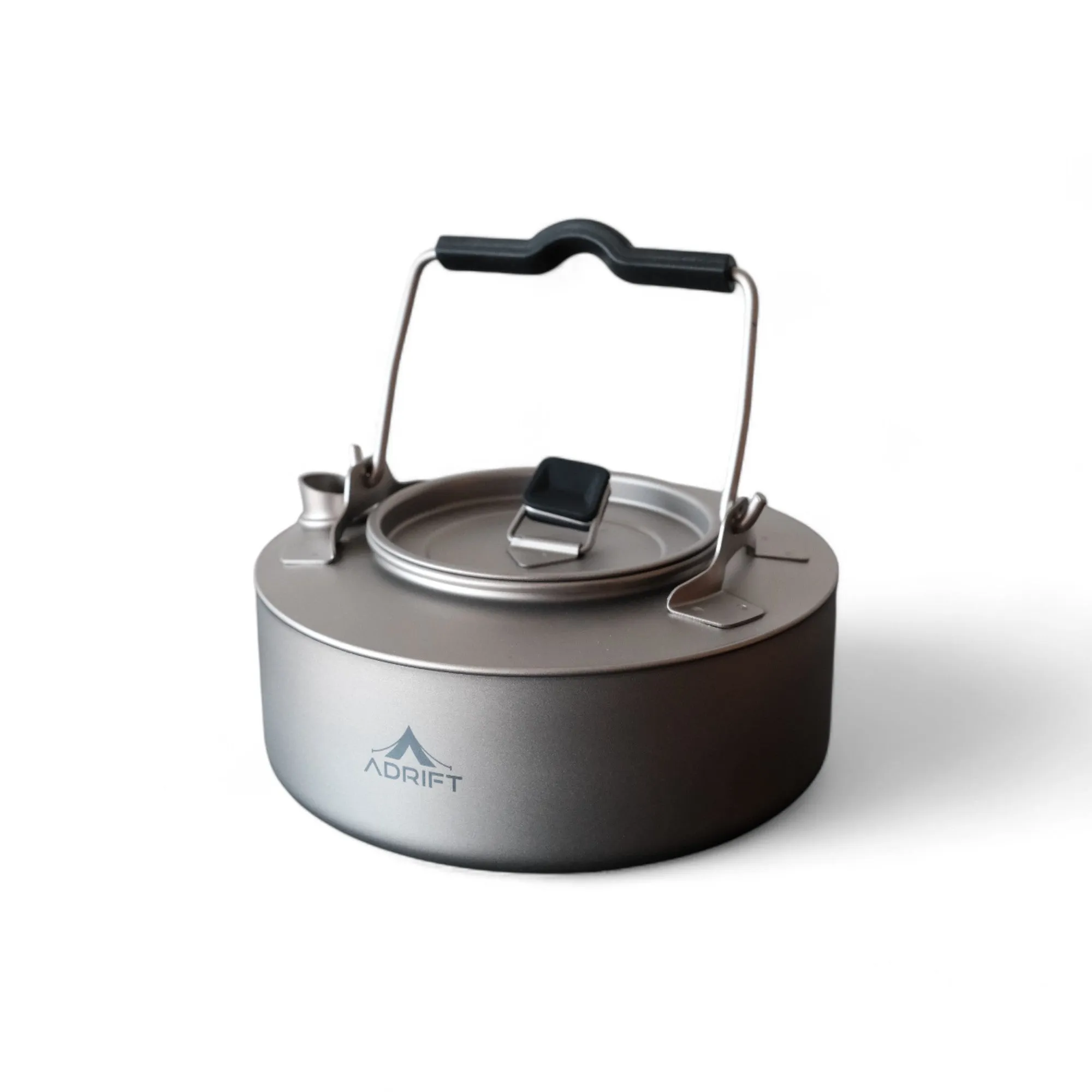 Adrift Allseason Titanium Camping Kettle with Folding Handle - 800ml