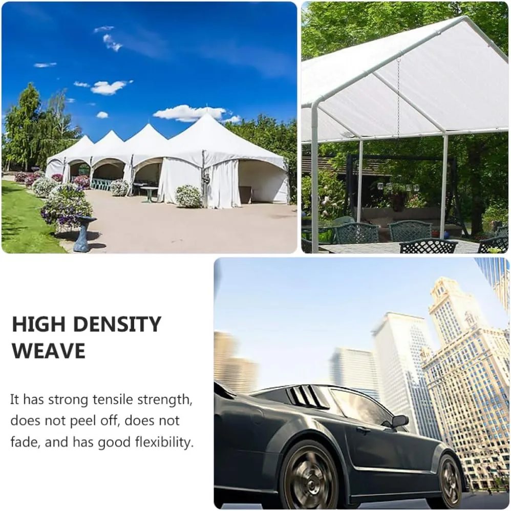 Alasum Thickening Sun Cloth 3x2m White Heavy Duty Tarp for Truck Rainproof Tarpaulin