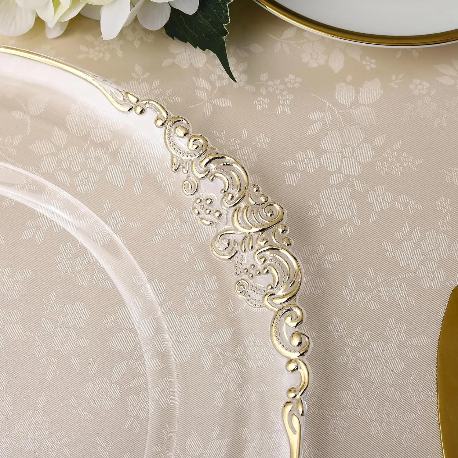 allgala Heavy Quality Round Charger Plates - Clear Chargers for Dinner Plates - Set of Charger Plates for Table Decor - Ideal for Weddings, Thanksgiving Parties & Holidays - Clear (13-Inch 6-Pack)