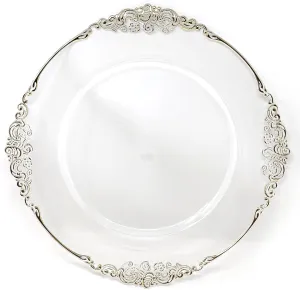 allgala Heavy Quality Round Charger Plates - Clear Chargers for Dinner Plates - Set of Charger Plates for Table Decor - Ideal for Weddings, Thanksgiving Parties & Holidays - Clear (13-Inch 6-Pack)