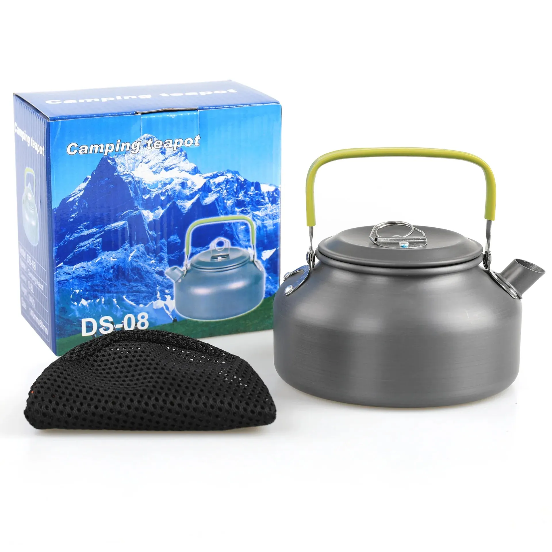 Alloy Camping Cooking Kettle 800ml 1.2L Tea Coffee Pot