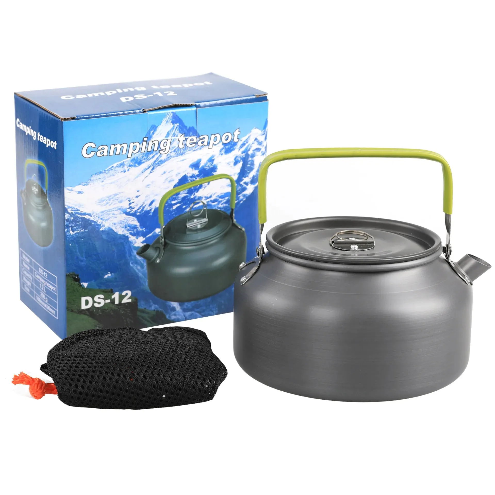 Alloy Camping Cooking Kettle 800ml 1.2L Tea Coffee Pot
