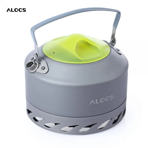 Alocs Outdoor Portable 0.9L Water Kettle Camping Hiking Teapot Picnic Boiling Kettle Travel Teaware