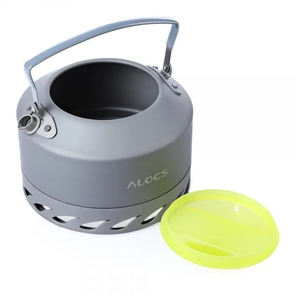 Alocs Outdoor Portable 0.9L Water Kettle Camping Hiking Teapot Picnic Boiling Kettle Travel Teaware