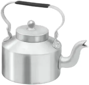 Aluminium Cutting Chai Tea Kettle – 1 Liter Traditional Kettle for Tea, Coffee & Milk – Lightweight, Durable & Heat-Resistant – Classic Indian Style Teapot