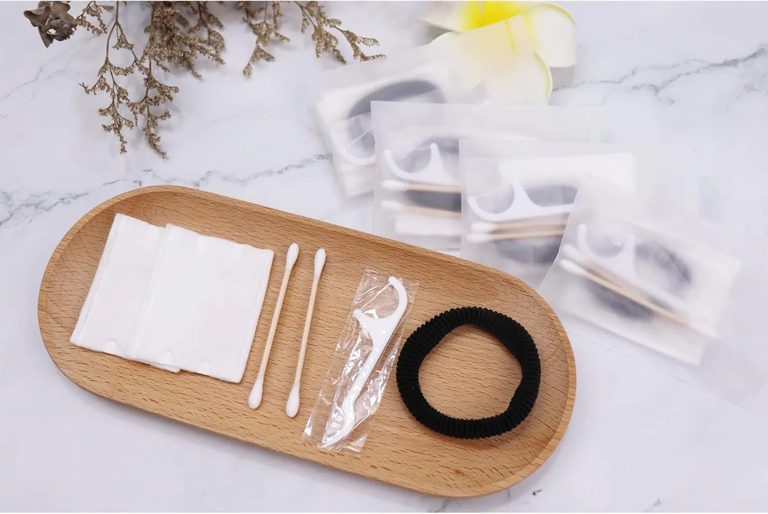 Amenities Hotel Vanity Set,100Pack Individually Wrapped Bulk Hygiene Supplies for Homeless Include Cosmetic Cotton Pads,Cotton Swabs,for Airbnb,Hotel,Shelter,Nursing Home,Charity