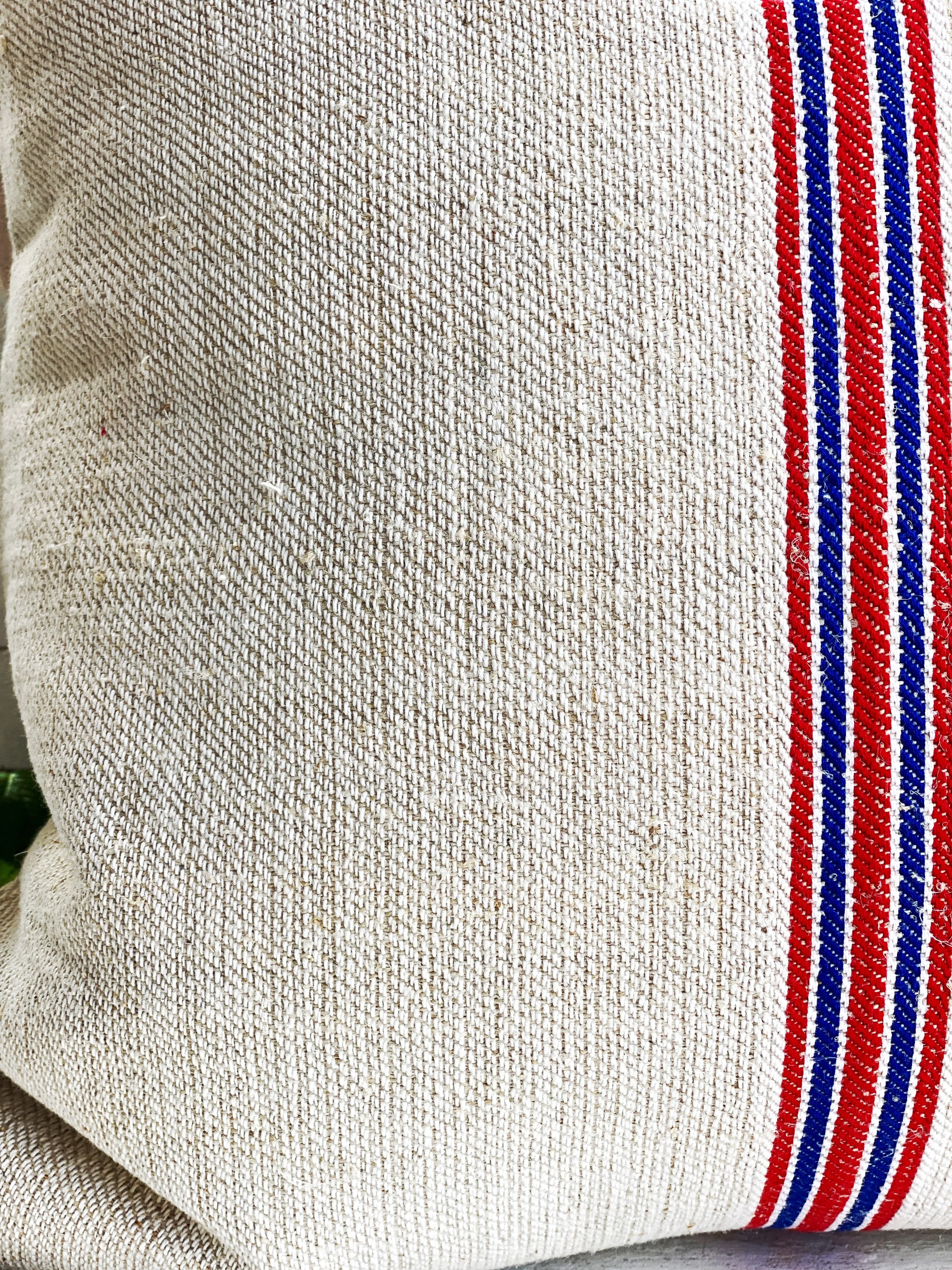 Americana Grain Sack Pillow Cover