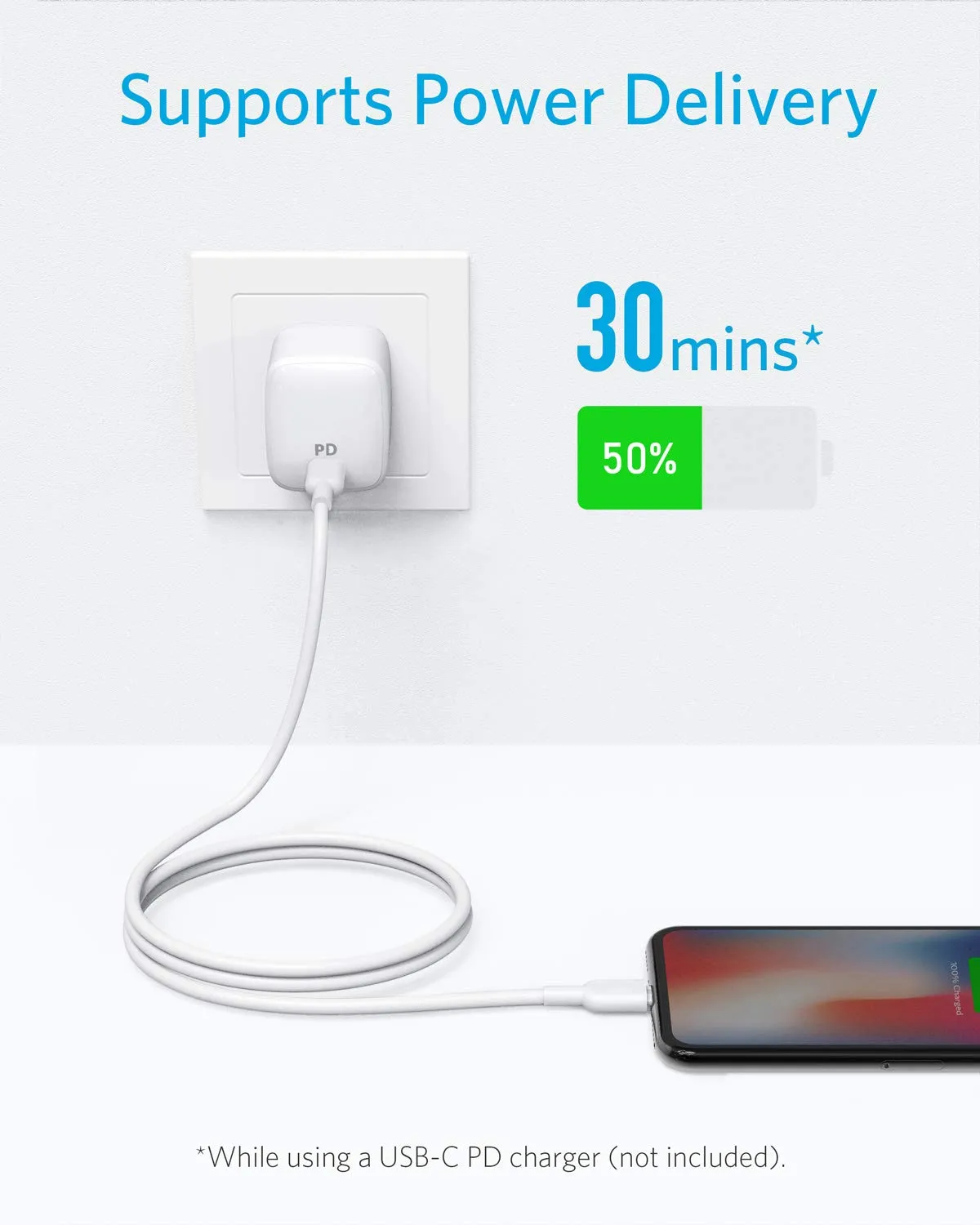 Anker USB C to Lightning Cable, MFi Certified Cable for iPhone 13 Pro 12 Pro Max 12 11 X XS, Supports Power Delivery (6FT,White)
