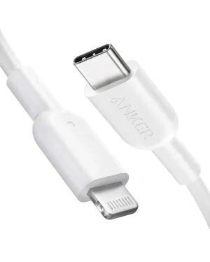 Anker USB C to Lightning Cable, MFi Certified Cable for iPhone 13 Pro 12 Pro Max 12 11 X XS, Supports Power Delivery (6FT,White)