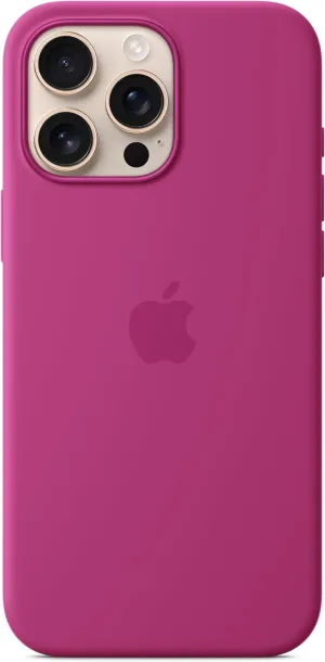 Apple iPhone 16 Pro Max Silicone Case with MagSafe and Camera Control - Fuchsia ​​​​​​​