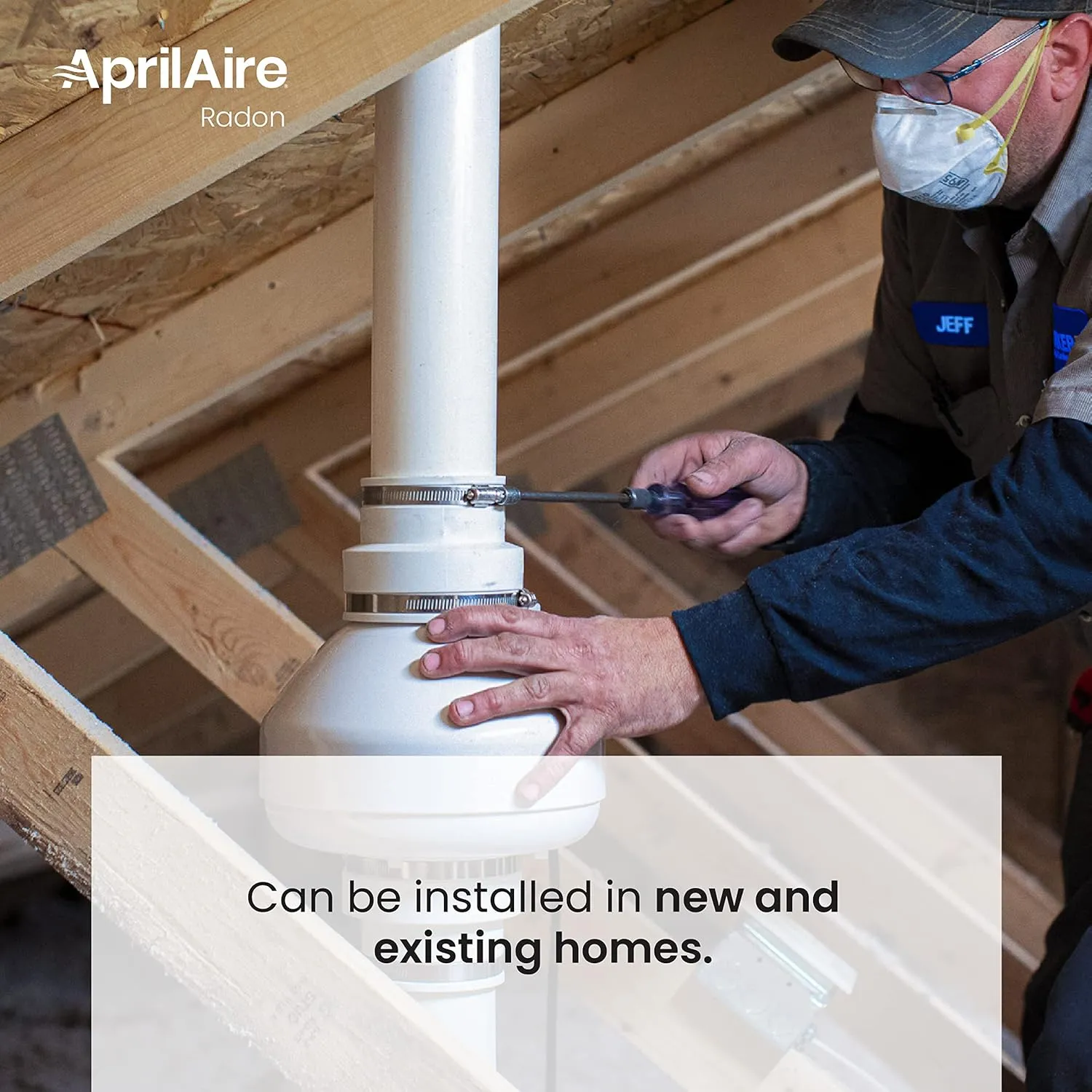 Aprilaire ARN15K Radon Mitigation Kit, 1500 Sq. Ft., Basement, Crawlspace or Slab, Quiet Performance, Indoor/Outdoor, Commercial/Residential, Energy Efficient, Manometer, System Alarm