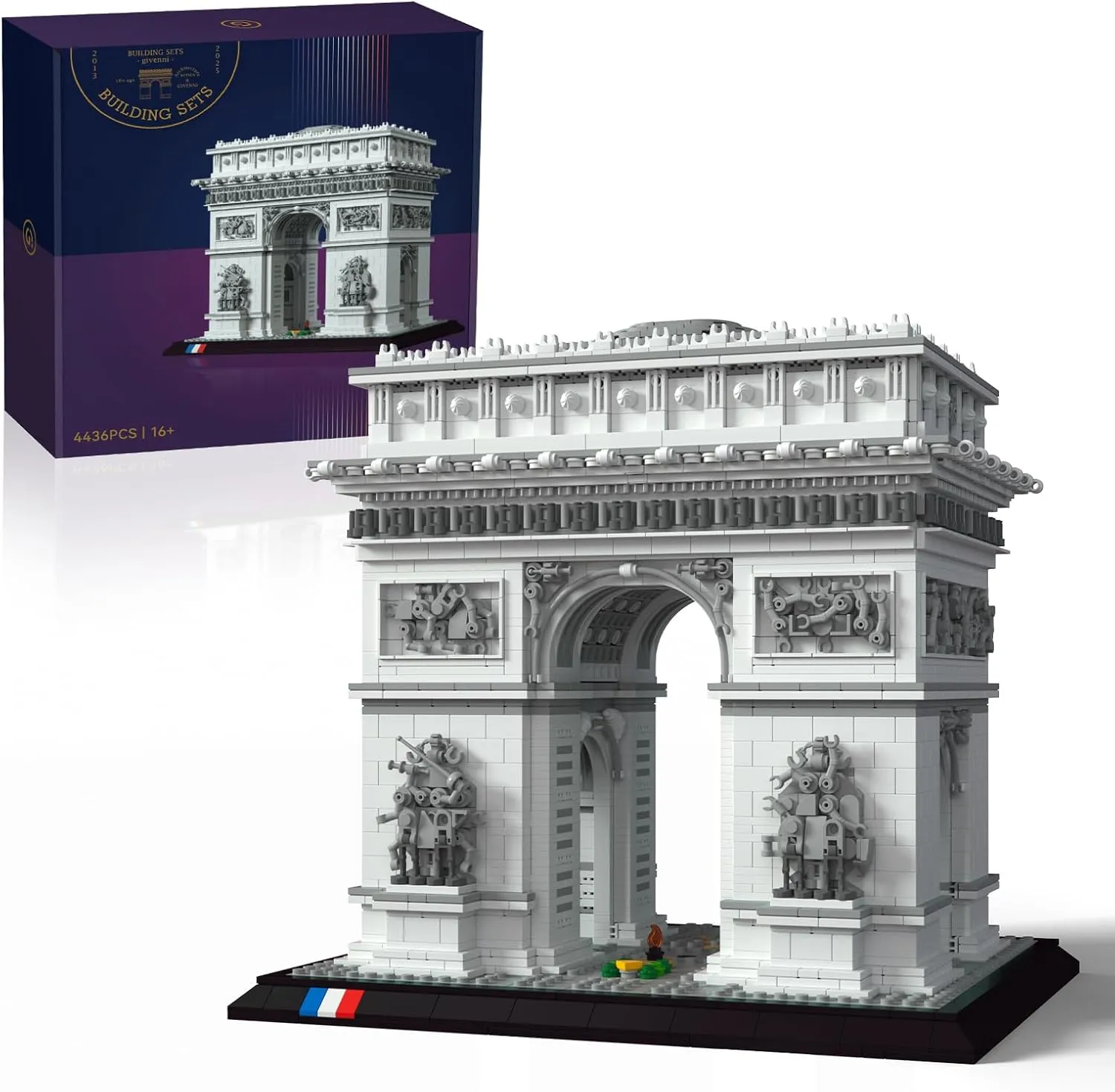 Architecture The Arc de Triomphe in Paris, Architectural Model Kit, Collectible Building Set for Adults, Build and Display Souvenir, Gift Idea for Lovers of History, Travel and Art（4436PCS）