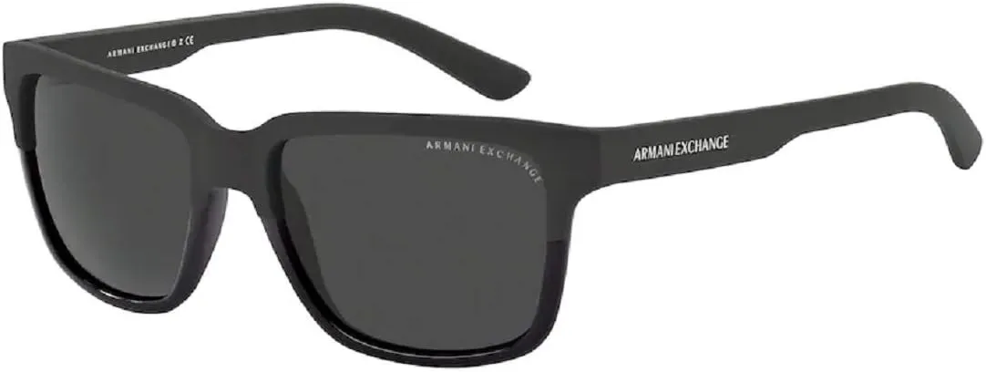 Armani Exchange AX4026S Square Sunglasses For Men For Women   BUNDLE with Designer iWear Eyewear Care Kit