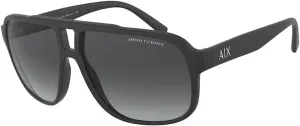 Armani Exchange AX4104S Rectangle Sunglasses for Men   BUNDLE with Designer iWear Care Kit