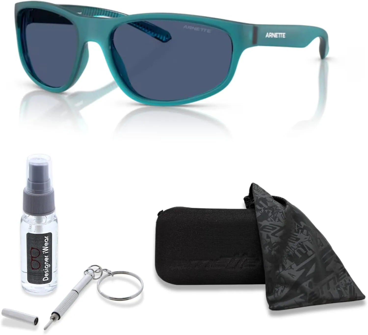 ARNETTE E.Z. AN4351 Round Sunglasses for Men   BUNDLE WIth Designer iWear Complimentary Eyewear Kit