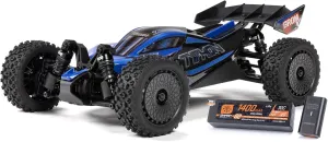 ARRMA RC Car Typhon GROM 4X4 223S BLX BRUSHLESS Small Scale Buggy RTR with DSC, Battery & Charger Included, Blue, ARA2306ST2