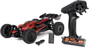 ARRMA RC Car Typhon GROM 4X4 223S BLX BRUSHLESS Small Scale Buggy RTR with DSC, Battery & Charger Included, RED, ARA2306ST1