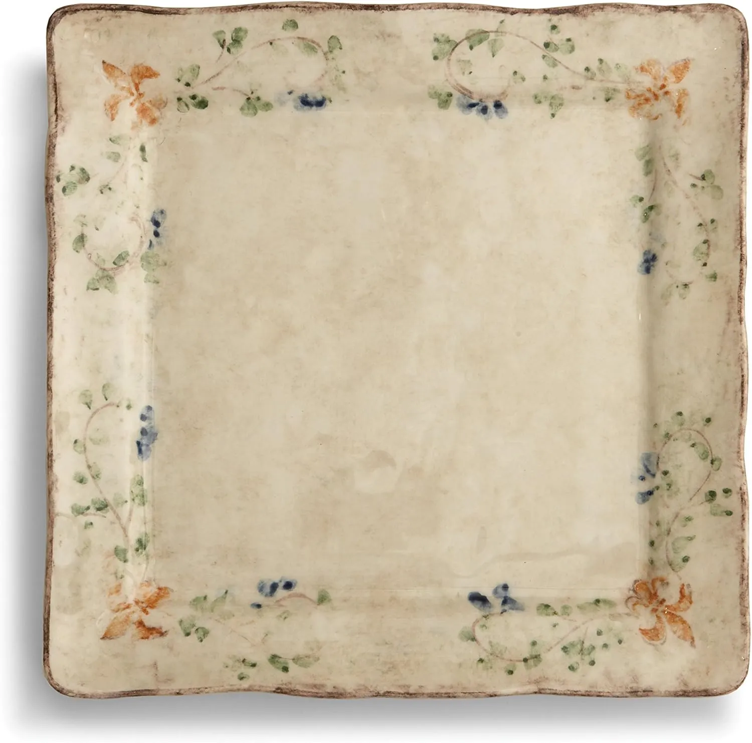 Arte Italica Medici Square Charger Plate, Cream