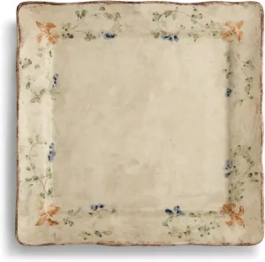 Arte Italica Medici Square Charger Plate, Cream