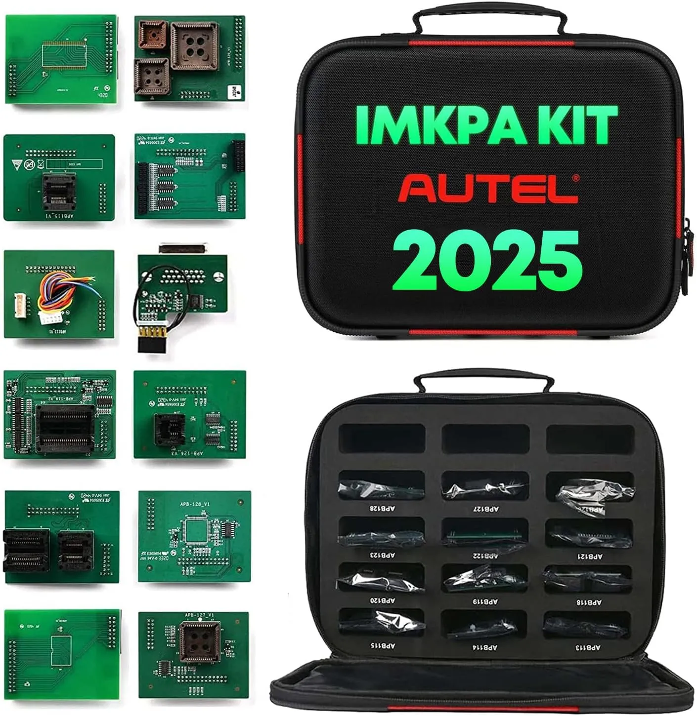Autel MaxiIM IMKPA KIT - 12Pcs Expanded Fo-b Programming Chips w/Case, Work with XP400 PRO   Autel IM608 PRO II IM608S II IM608 PRO IM608 II IM508S IM508, Advanced for Benz/BWM/VW/Audi