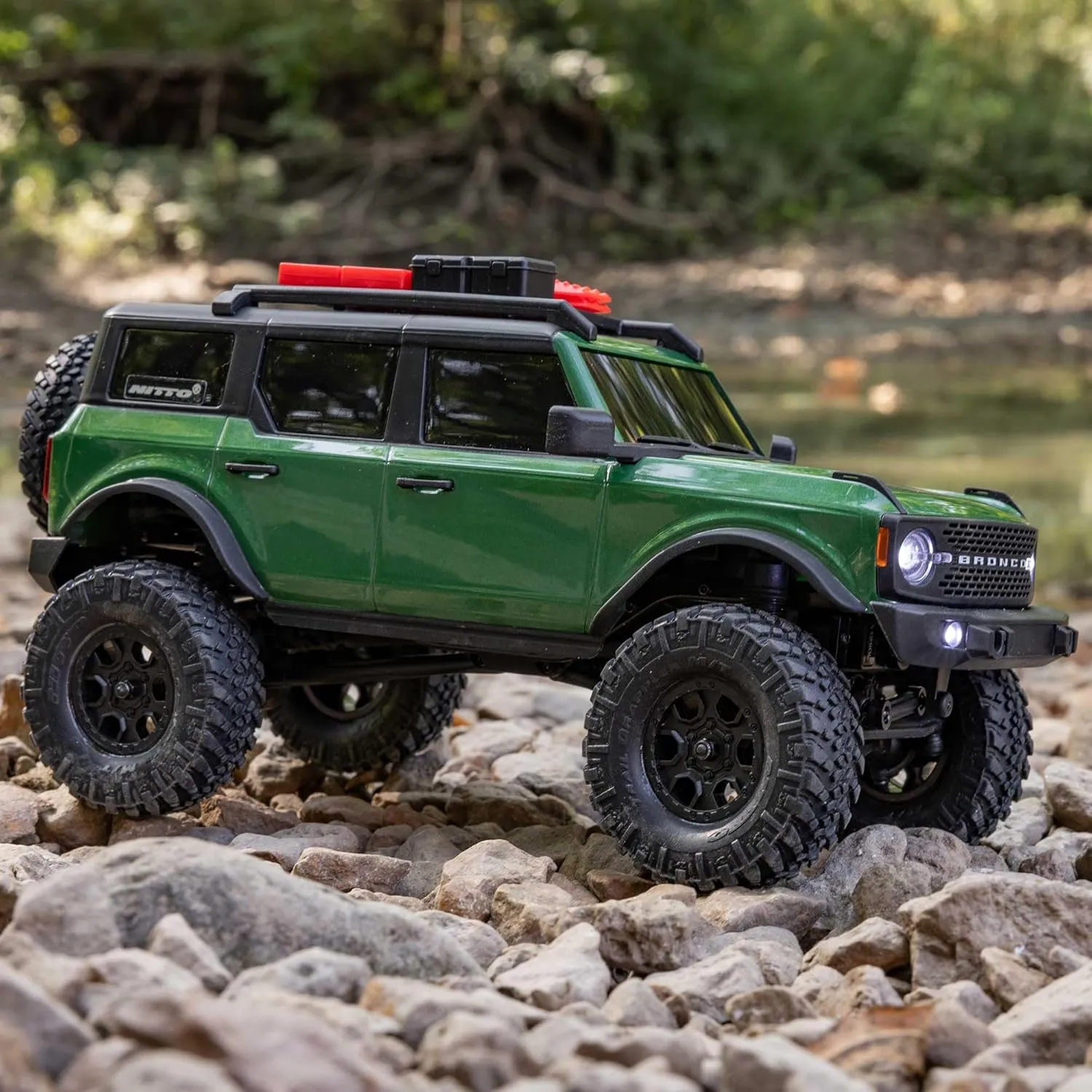 Axial RC Truck 1/24 SCX24 Ford Bronco 4X4 RTR Brushed Rock Crawler (Battery & Charger Included), Green, AXI00006V2T5