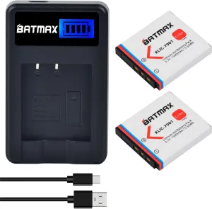 Batmax 2X KLIC-7001 Battery   Rapid LCD USB Charger for Kodak KLIC-7001 and Kodak EasyShare V550, V570, V610, V705, V750, M320, M340, M341, M753 Zoom, M763, M853 Zoom, M863, M893 is, M1063 Cameras