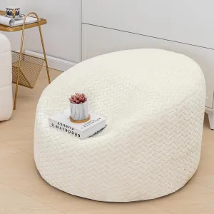 Bean Bag Chairs Cover No Filler Soft Washable Plush Fiber Adult Beanbag Chair Fuzzy Fur Cover Without Filling Cream Bean Bag Cover