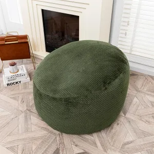 Bean Bag Chairs Cover No Filler Soft Washable Plush Fiber Adult Beanbag Chair Fuzzy Fur Cover Without Filling Dark Green Bean Bag Cover
