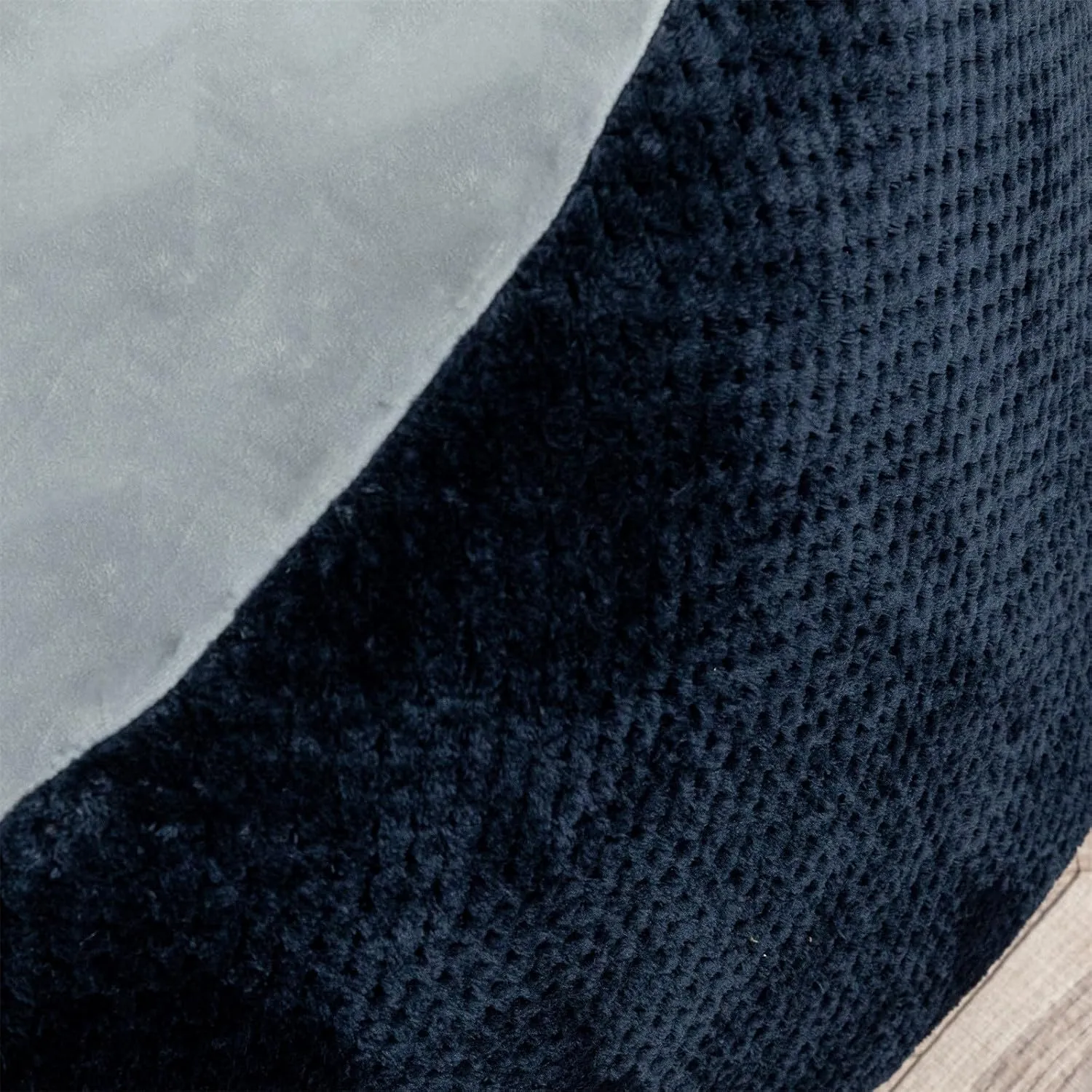 Bean Bag Chairs Cover No Filler Soft Washable Plush Fiber Adult Beanbag Chair Fuzzy Fur Cover Without Filling Navy Blue Bean Bag Cover