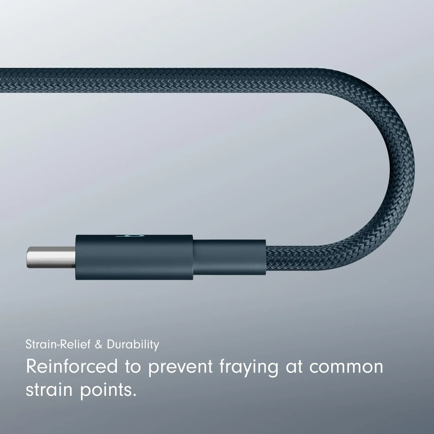 Beats USB-C to USB-C Woven Cable Fast Charging Durable/Tangle-Free Compatible Charger for Apple & Android USB-C Devices (1.5 m, 5 ft) - Nitro Navy