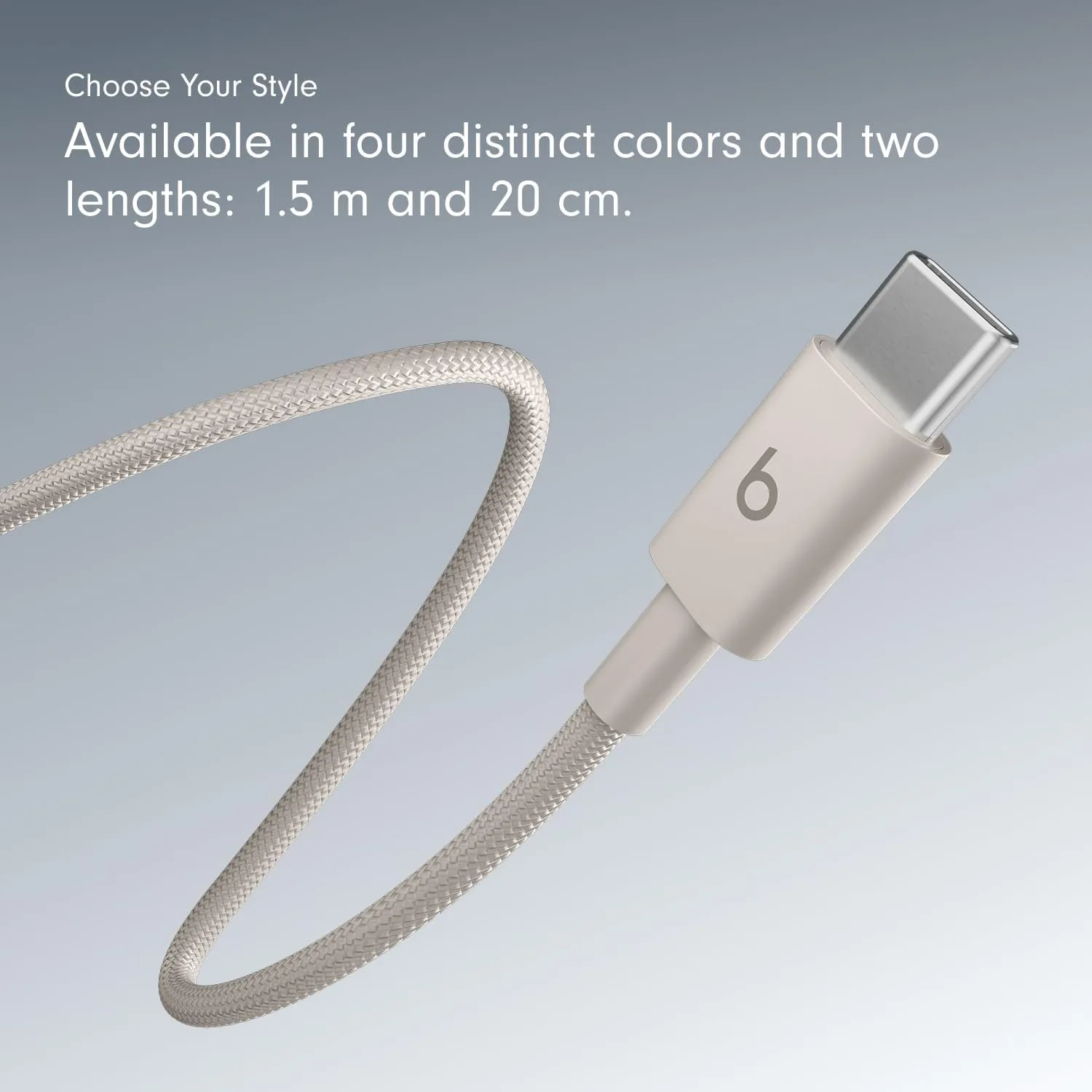 Beats USB-C to USB-C Woven Cable Fast Charging Durable/Tangle-Free Compatible Charger for Apple & Android USB-C Devices (1.5 m, 5 ft) - Surge Stone