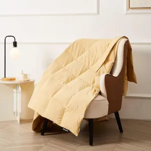 Beautyrest Packable Down Throw Blanket for Couch,Bed Comforter, Sofa Blanket Throw with Pouch | 650 Fill Power Soft Fuzzy Down Throw for Indoor and Outdoor, 60X70''