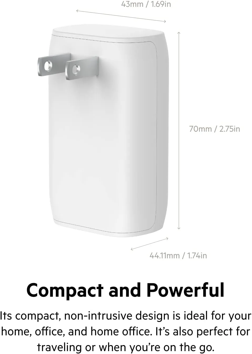 Belkin 37W USB-C Wall Charger - Power Delivery 25W USB-C Port   12W USB-A Port for PPS Charging Apple iPhone 16, 16 Plus, 16 Pro, 16 Pro Max, 15 Pro, Samsung Galaxy S25,Nintendo Switch 2 & More