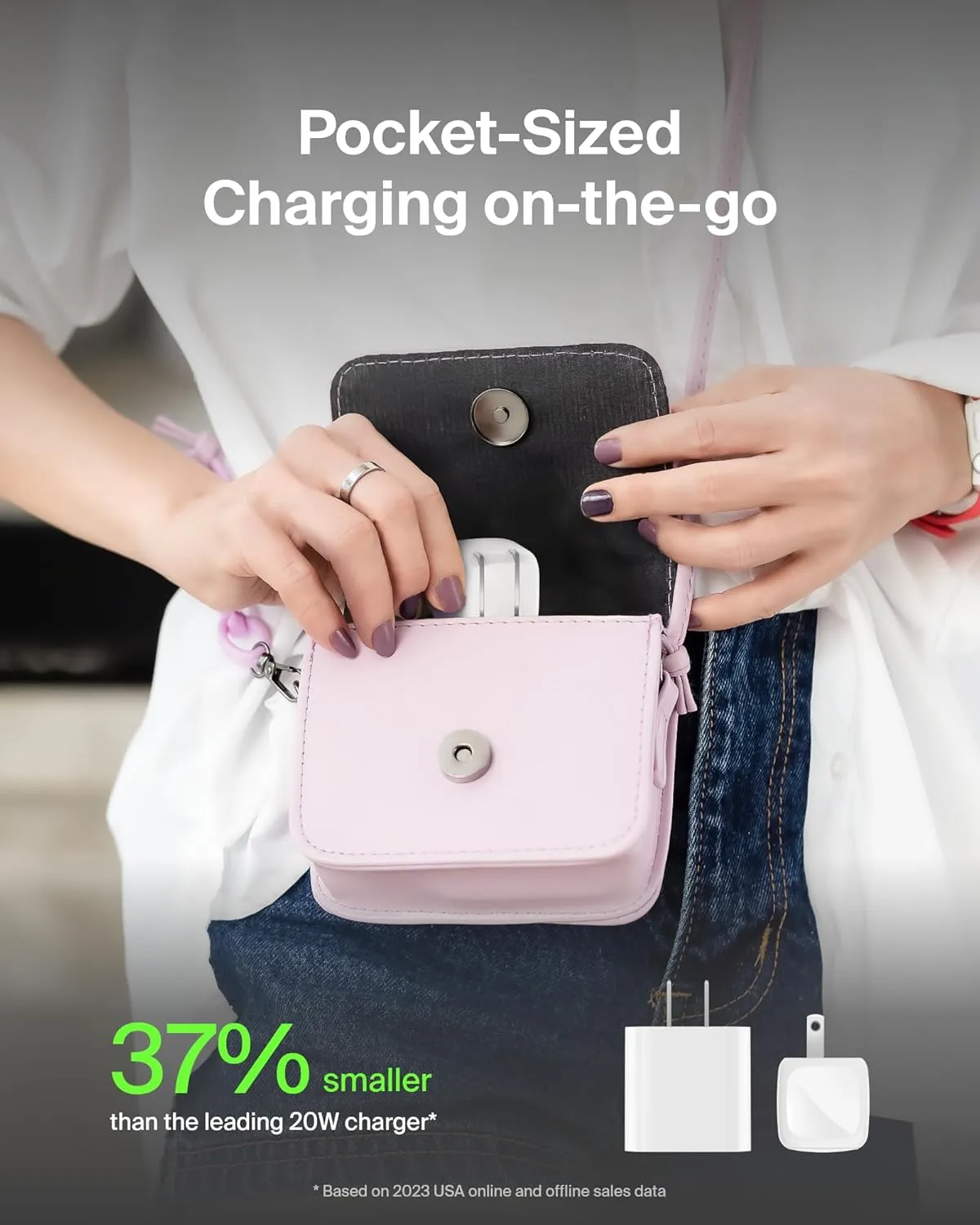 Belkin Compact Wall Charger 20W, USB-C Power Delivery Fast Charging for Apple iPhone 16, 15, 14, 13, Plus, Pro, Pro Max, Samsung Galaxy S25, S24, Google Pixel 9, iPad, AirPods, & More - White (2-Pack)